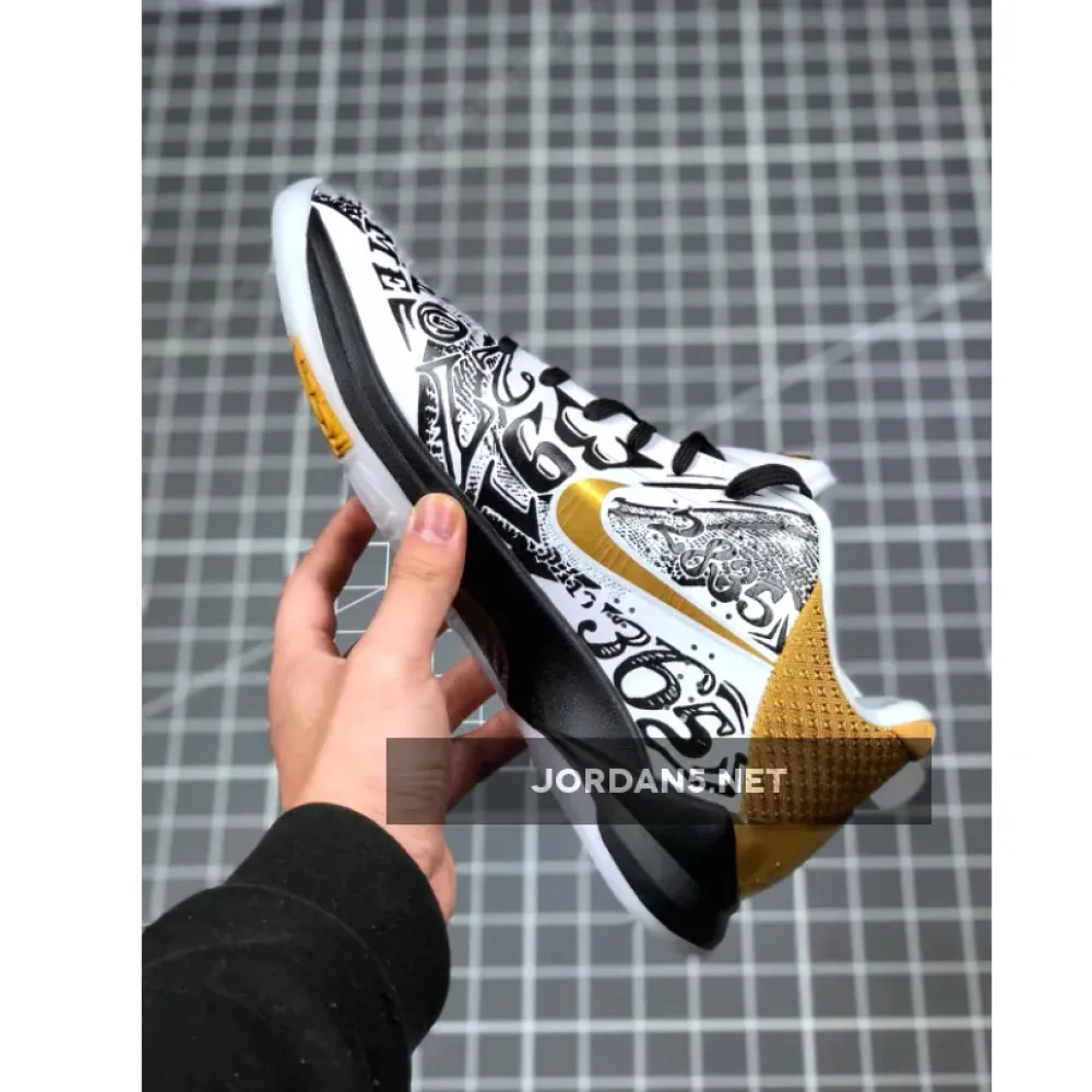 Nike Kobe 5 Protro “Big Stage” White/Metallic Gold-Black CT8014-100