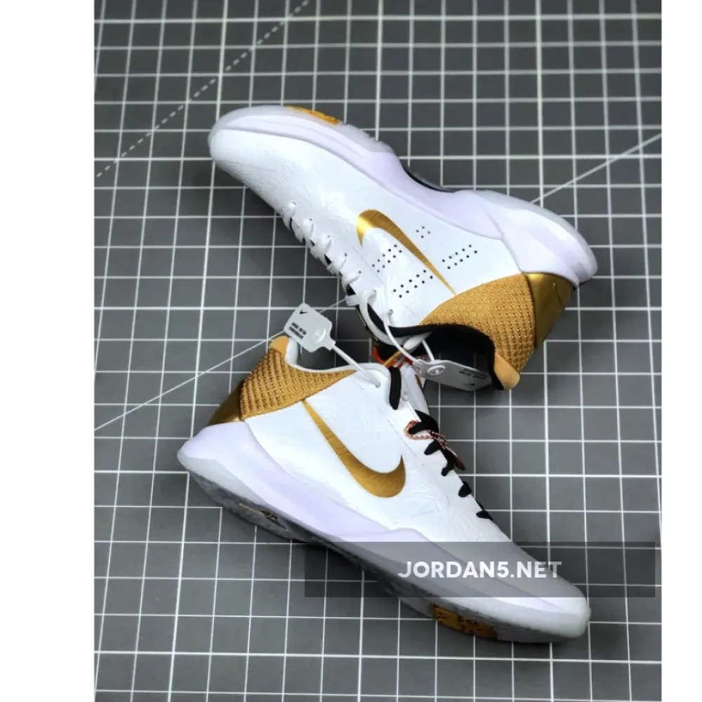 Nike Kobe 5 Protro “Big Stage” White/Metallic Gold-Black CT8014-100