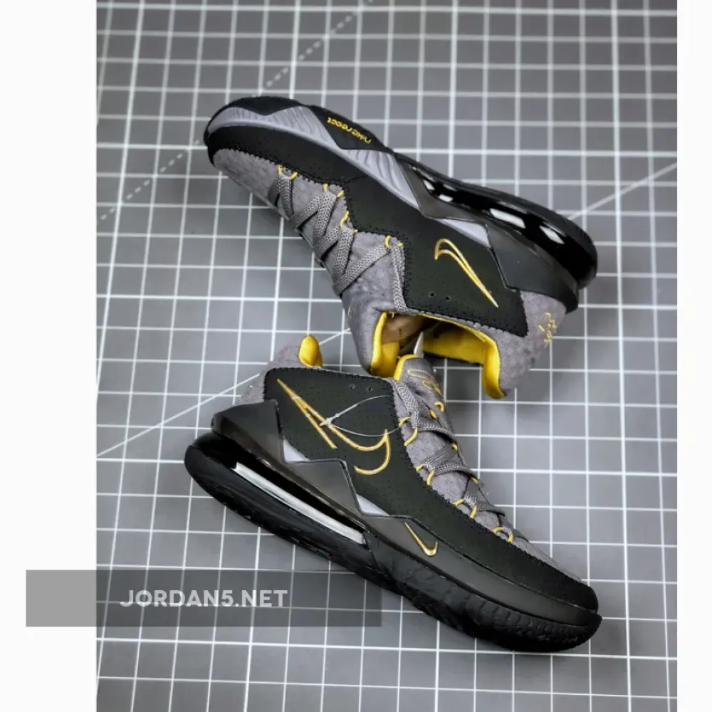 Nike LeBron 17 Low Black Grey Yellow