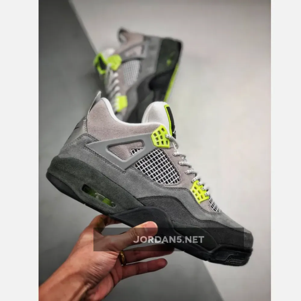 Air Jordan 4 SE “Neon Air Max 95” Cool Grey/Volt-Wolf Grey-Black CT5342-007