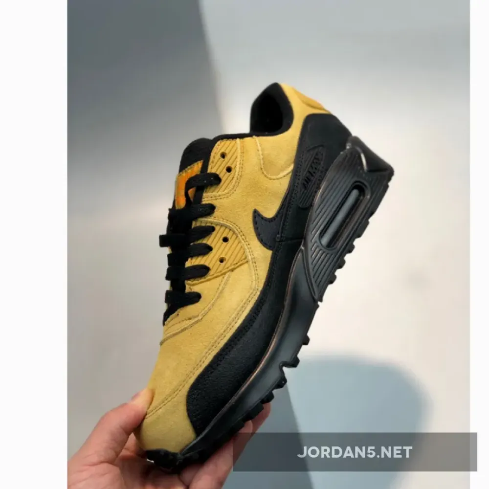 Nike Air Max 90 Essential Black/Wheat Gold-University Red AJ1285-700