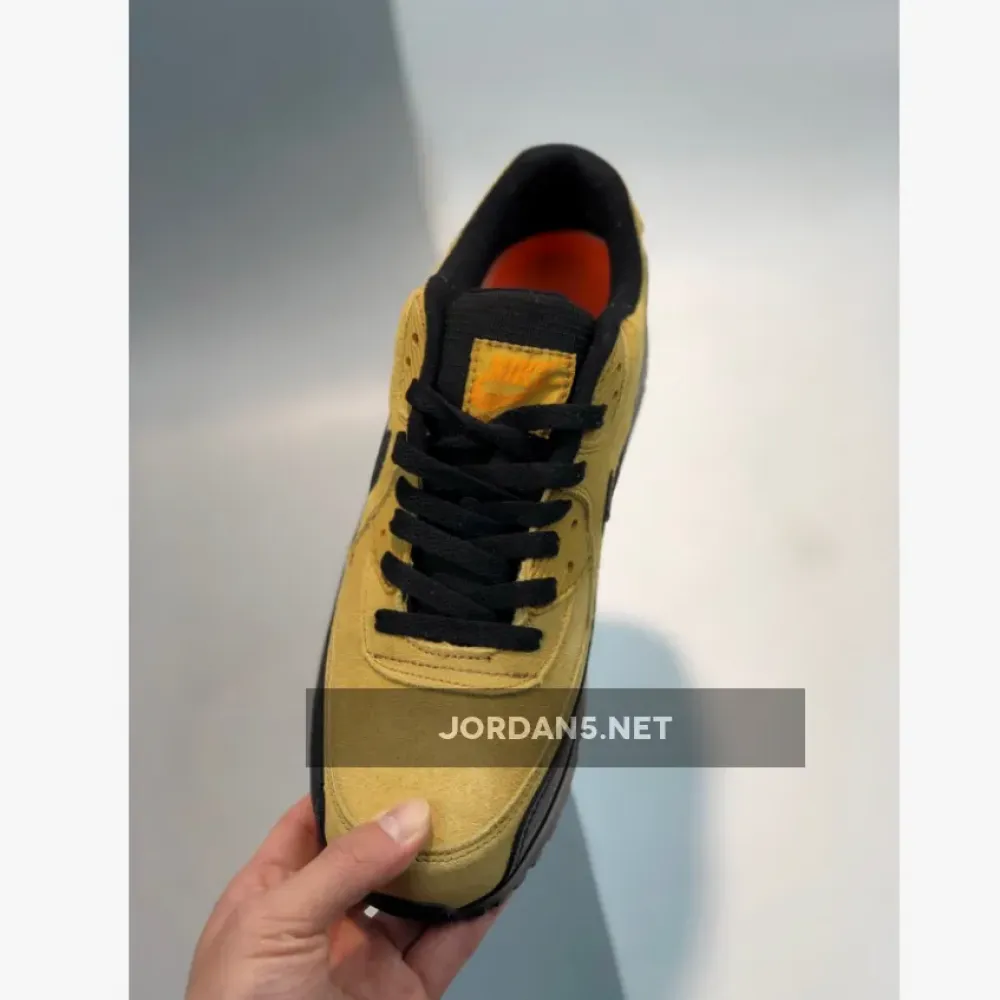 Nike Air Max 90 Essential Black/Wheat Gold-University Red AJ1285-700