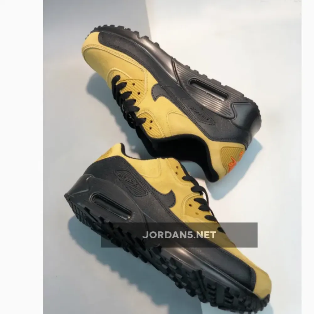 Nike Air Max 90 Essential Black/Wheat Gold-University Red AJ1285-700