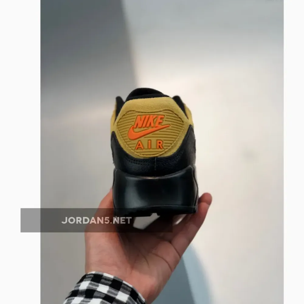 Nike Air Max 90 Essential Black/Wheat Gold-University Red AJ1285-700