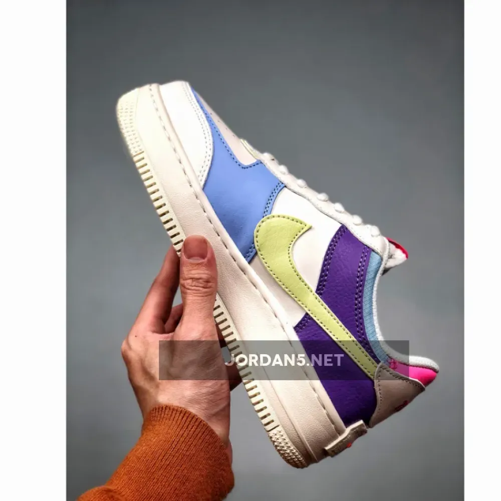 Nike Air Force 1 “Shadow” Transparent Swoosh Sail Pink Purple CU3012-164