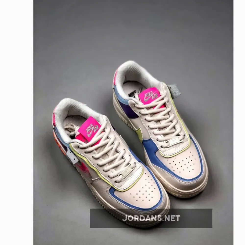 Nike Air Force 1 “Shadow” Transparent Swoosh Sail Pink Purple CU3012-164