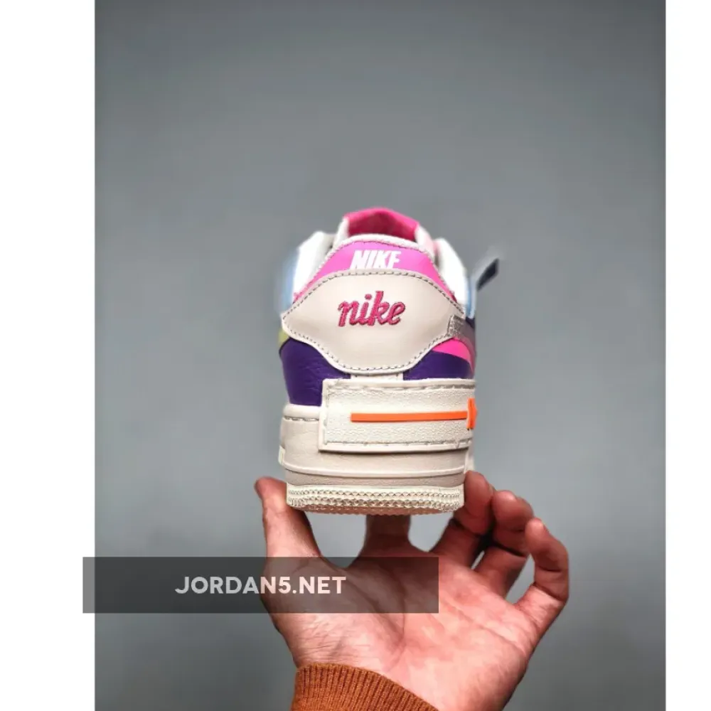 Nike Air Force 1 “Shadow” Transparent Swoosh Sail Pink Purple CU3012-164