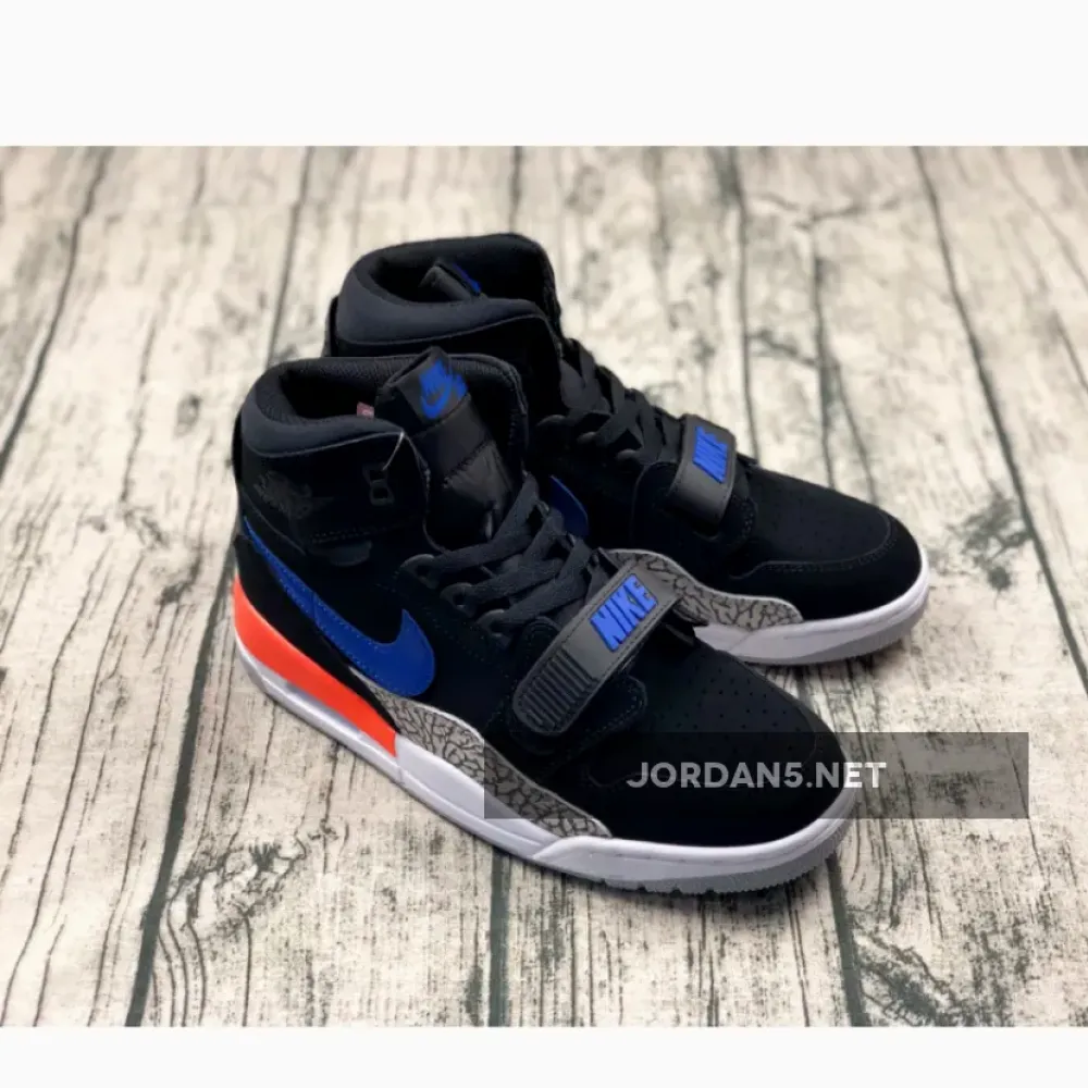 Air Jordan Legacy 312 “Knicks” Black/Rush Blue-Brilliant Orange AV3922-048