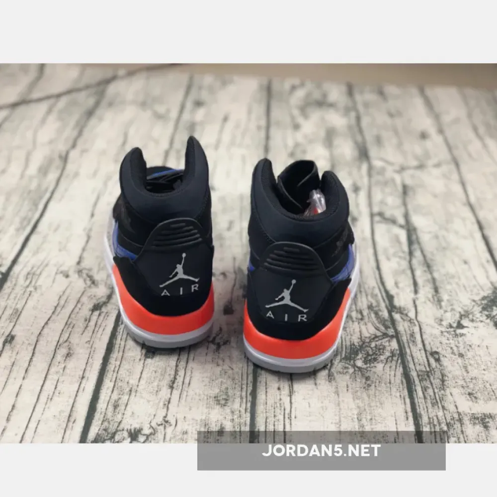 Air Jordan Legacy 312 “Knicks” Black/Rush Blue-Brilliant Orange AV3922-048