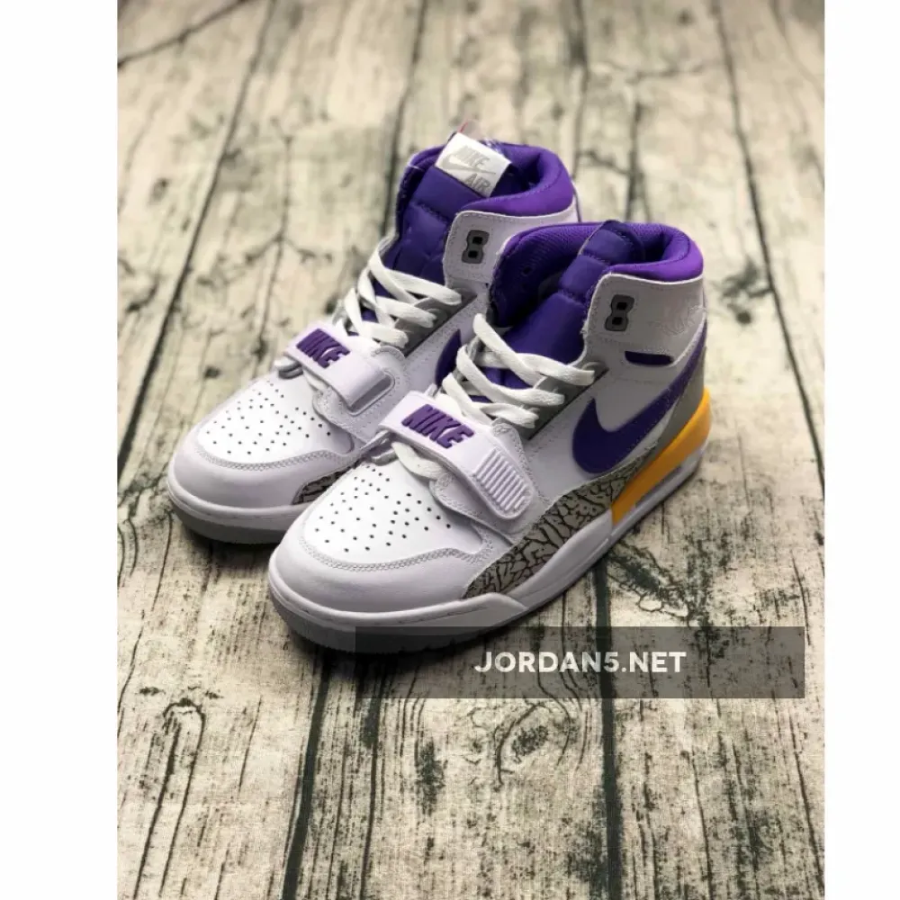 Air Jordan Legacy 312 “Lakers” White/Field Purple-Amarillo AV3922-157