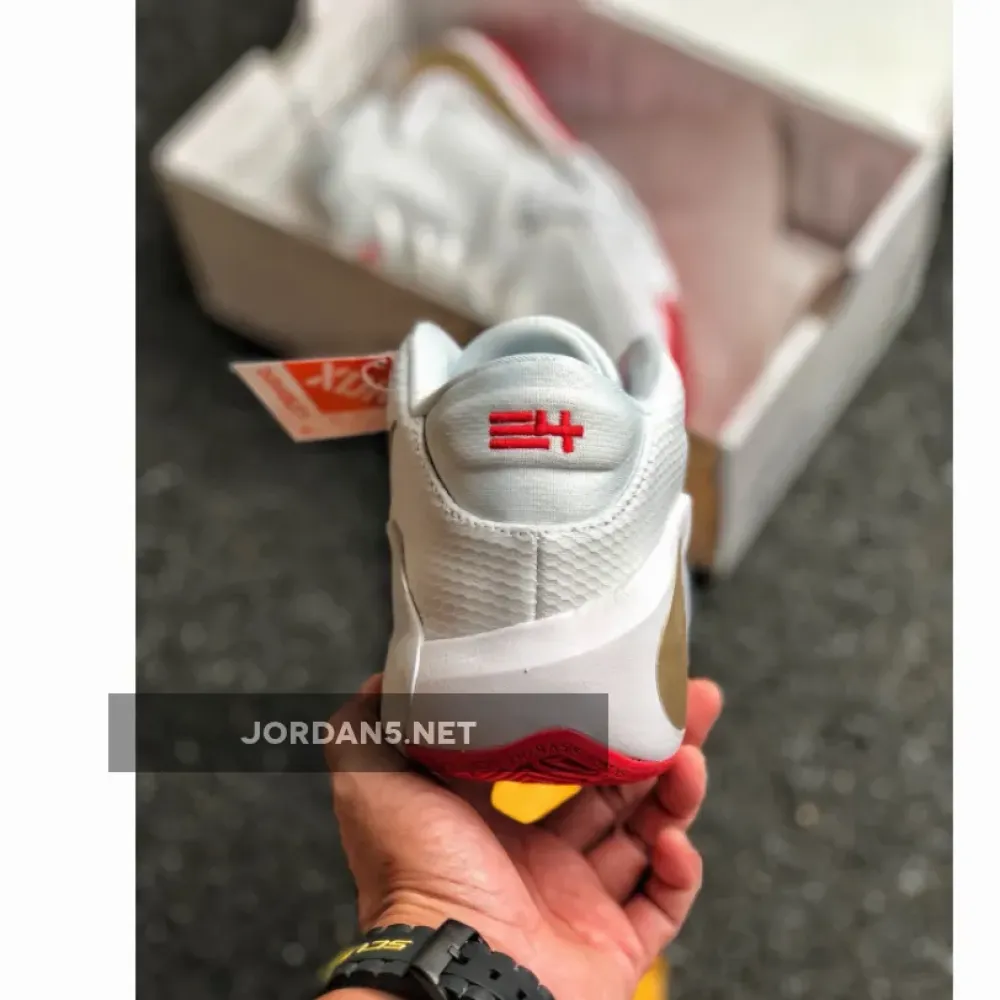 Nike Zoom Freak 1 “Roses” White/Metallic Gold-University Red BQ5422-100