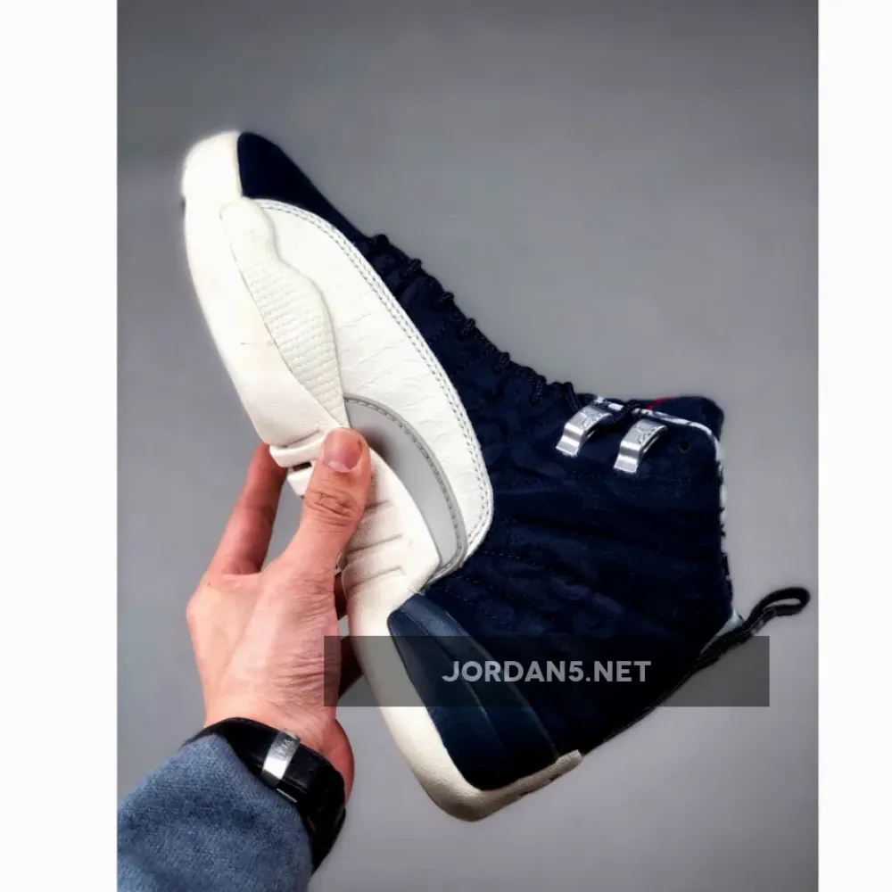 Air Jordan 12 “International Flight” College Navy/Sail-University Red BV8016-445