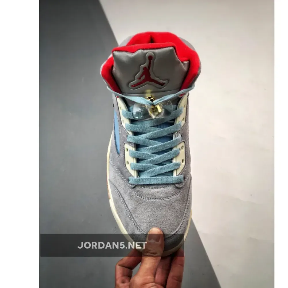 Trophy Room x Air Jordan 5 JSP Ice Blue/Sail-Metallic Gold-University Red CI1899-400