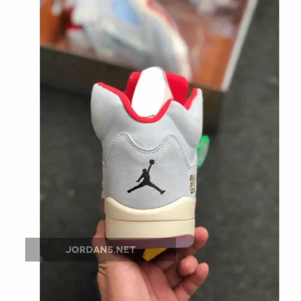 Trophy Room x Air Jordan 5 JSP Ice Blue/Sail-Metallic Gold-University Red CI1899-400