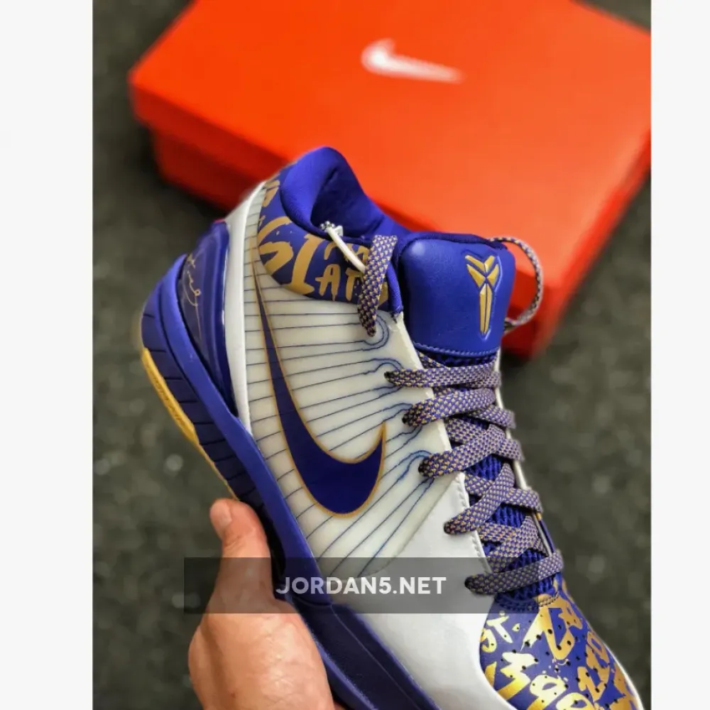 Nike Zoom Kobe 4 (Pop) “MVP NBA Finals” White/Concord-Metallic Gold 354187-141