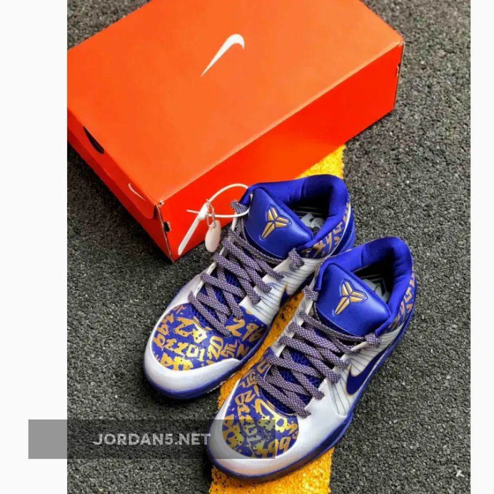 Nike Zoom Kobe 4 (Pop) “MVP NBA Finals” White/Concord-Metallic Gold 354187-141