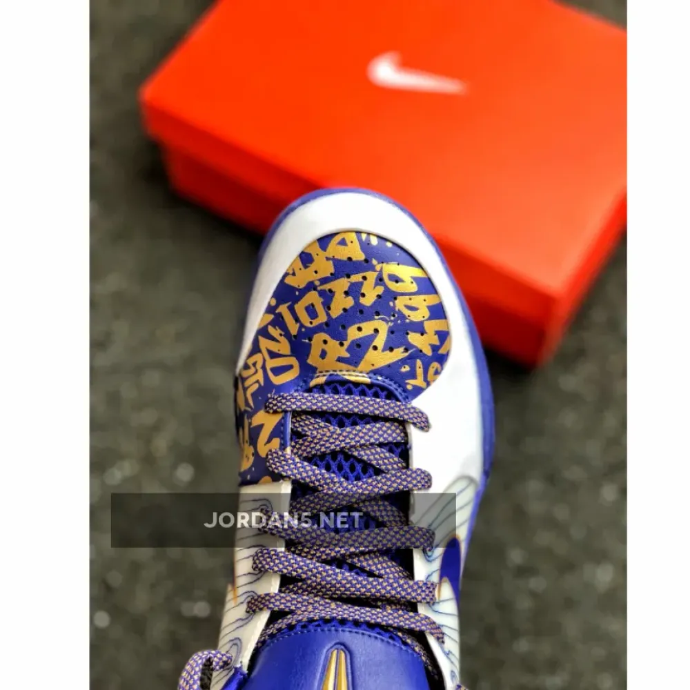 Nike Zoom Kobe 4 (Pop) “MVP NBA Finals” White/Concord-Metallic Gold 354187-141