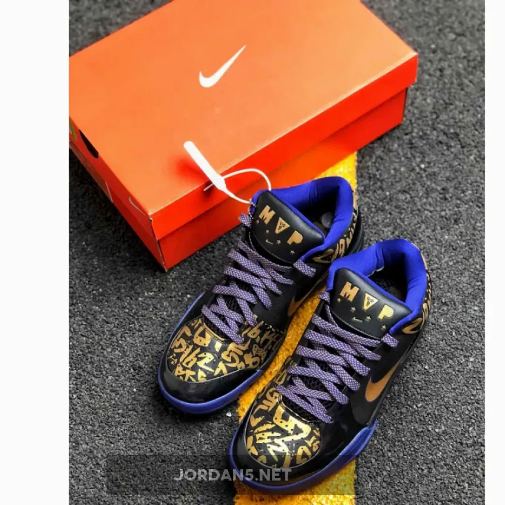 Nike Zoom Kobe 4 (Pop) “Finals” Black/Metallic Gold-Concord 354187-001