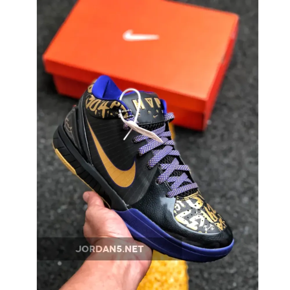Nike Zoom Kobe 4 (Pop) “Finals” Black/Metallic Gold-Concord 354187-001