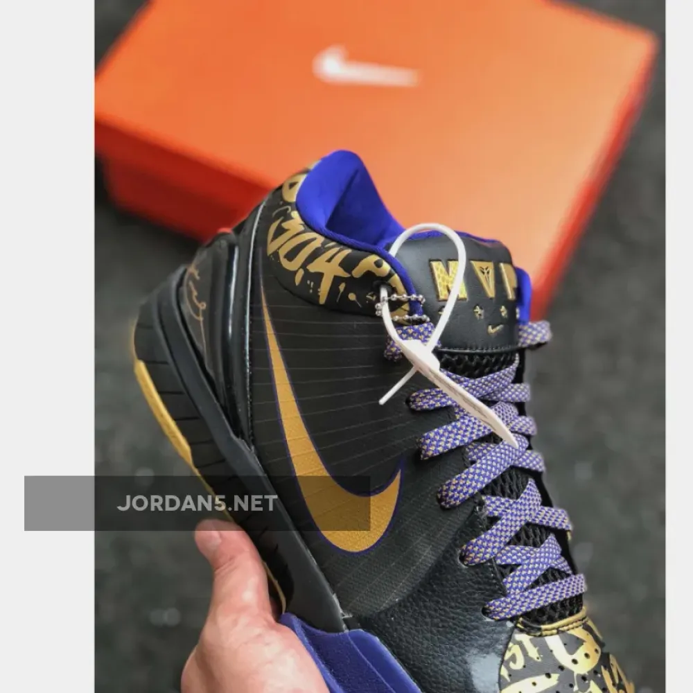 Nike Zoom Kobe 4 (Pop) “Finals” Black/Metallic Gold-Concord 354187-001