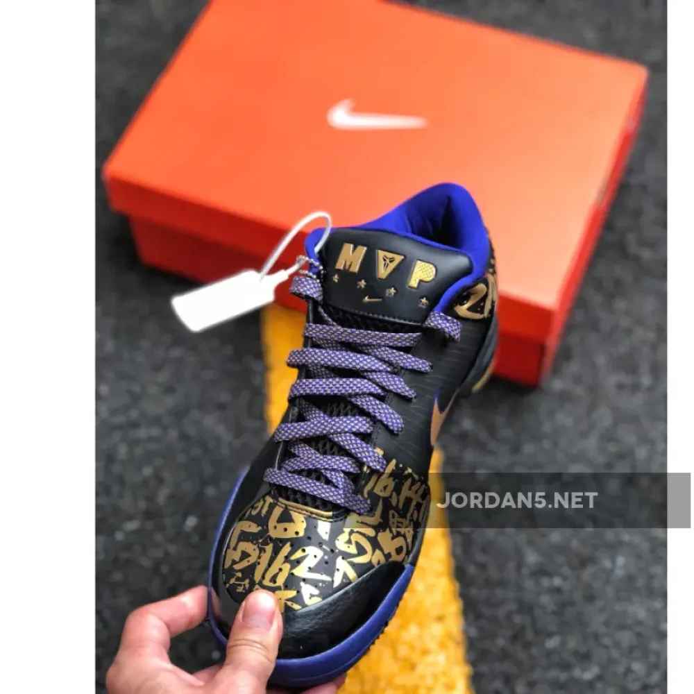 Nike Zoom Kobe 4 (Pop) “Finals” Black/Metallic Gold-Concord 354187-001