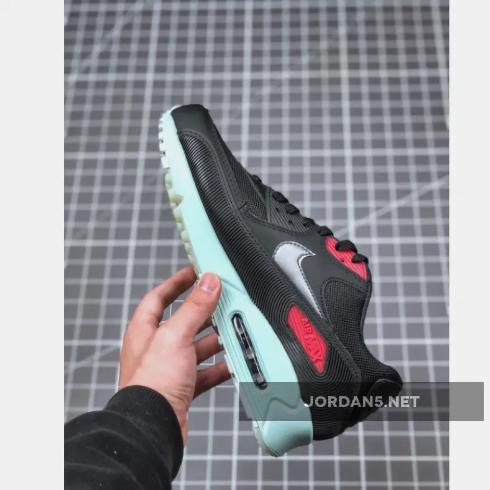 Nike Air Max 90 Premium Vinyl Black/Cool Grey-Teal Tint-University Red CK0902-001