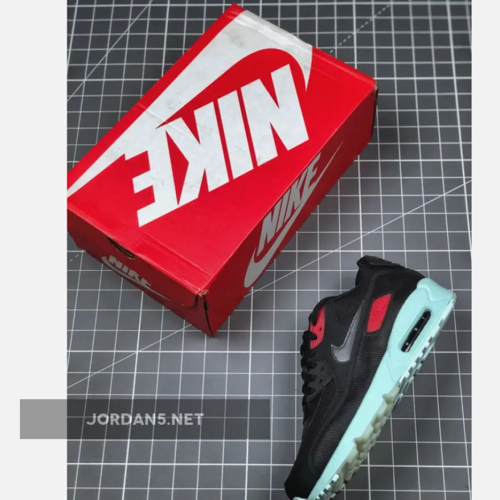 Nike Air Max 90 Premium Vinyl Black/Cool Grey-Teal Tint-University Red CK0902-001