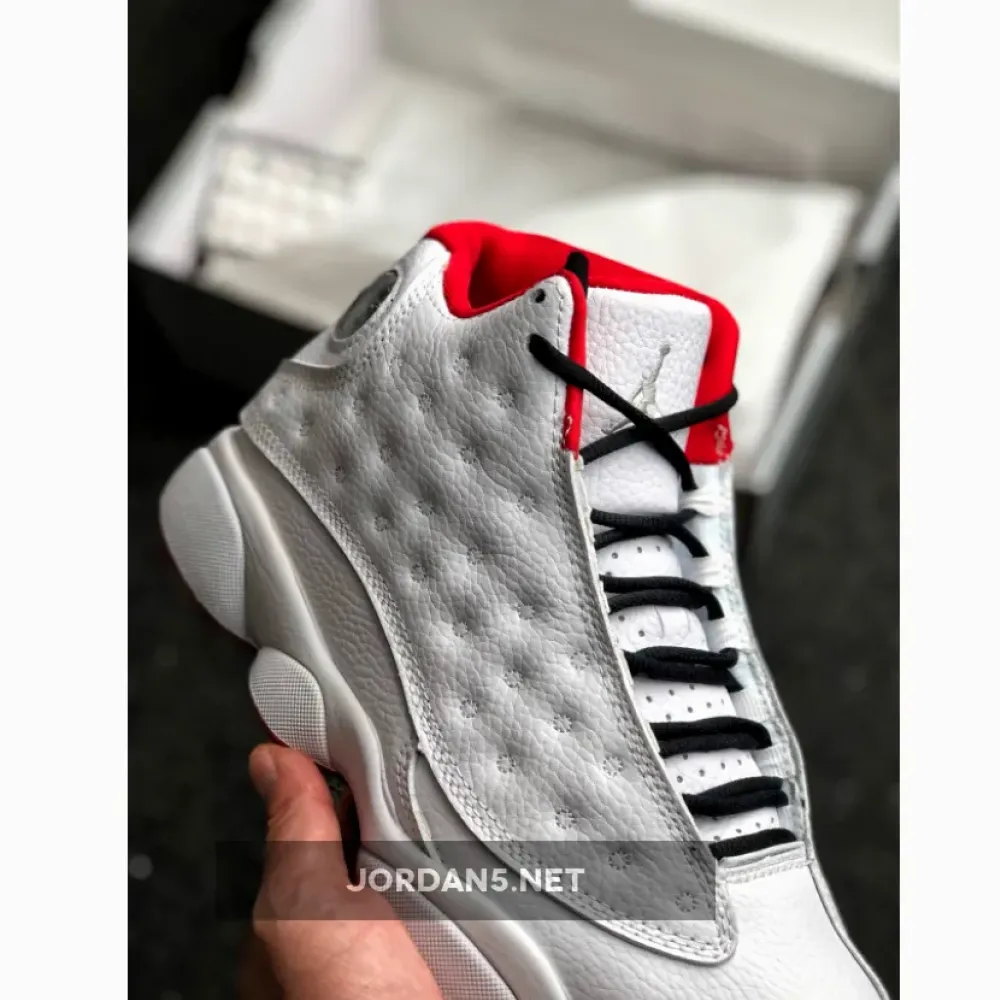Air Jordan 13 “History of Flight” White/Metallic Silver-University Red 414571-103