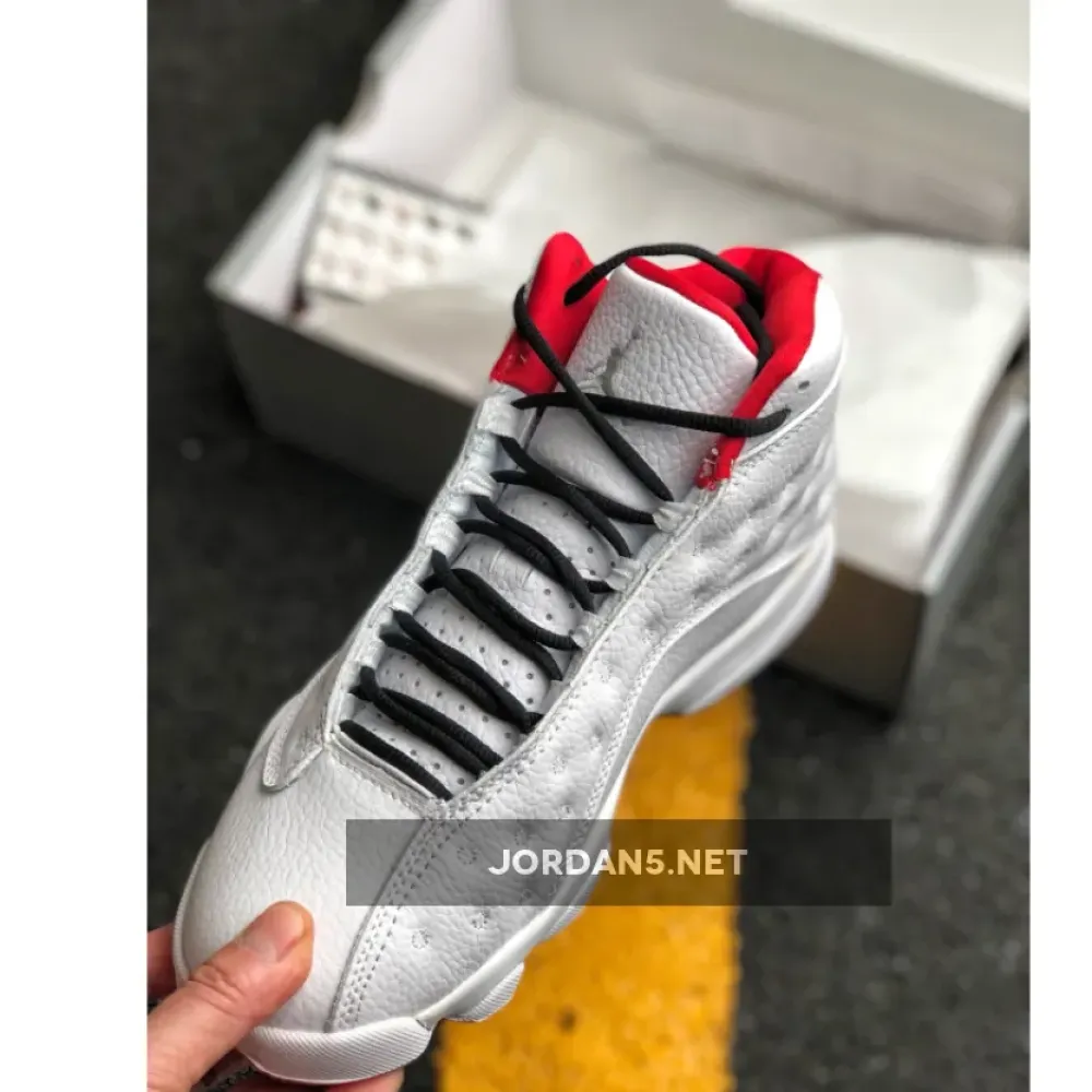 Air Jordan 13 “History of Flight” White/Metallic Silver-University Red 414571-103