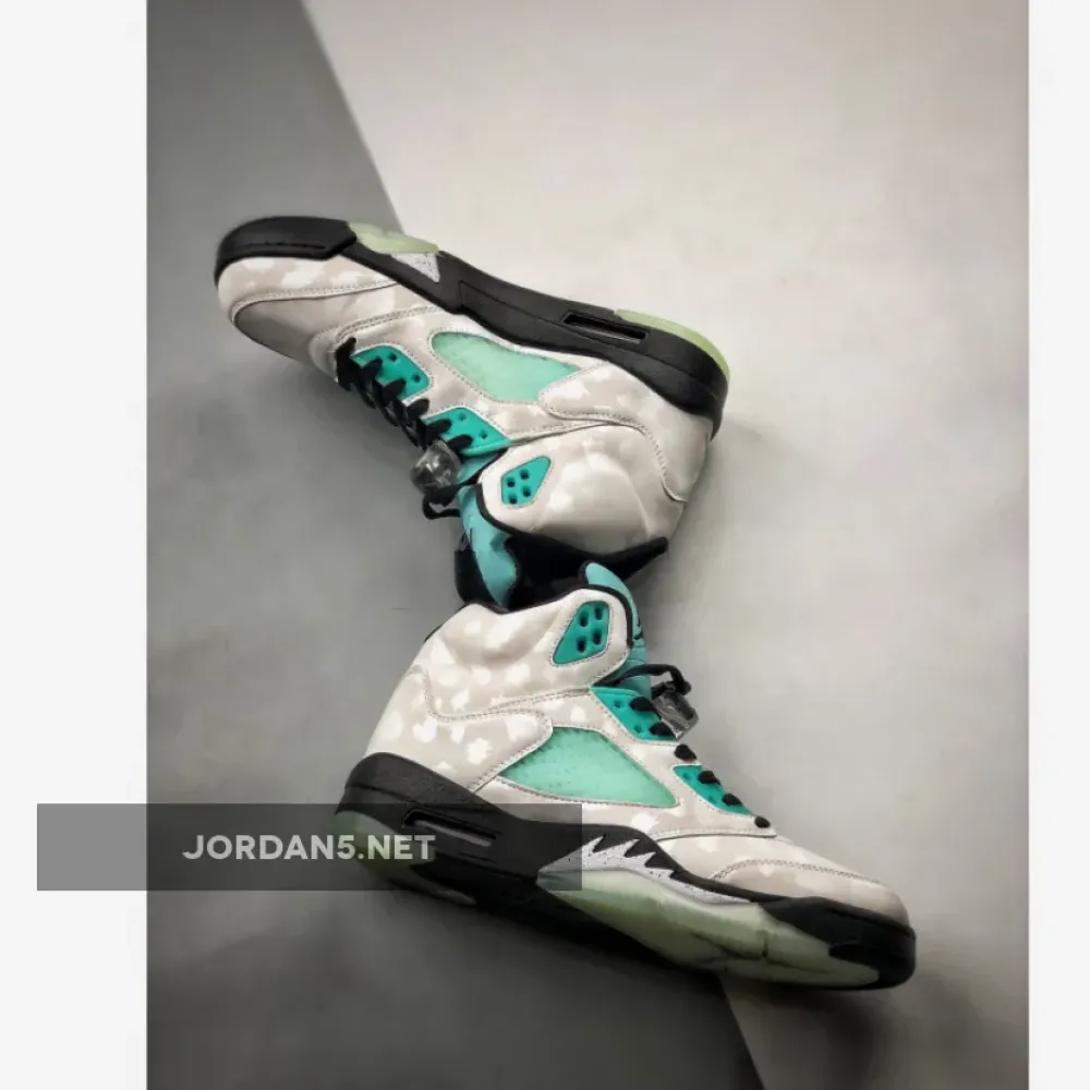 Air Jordan 5 White/Black-White-Island Green CN2932-100