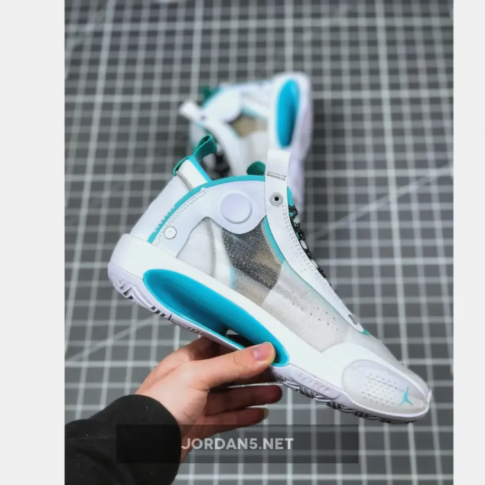 Air Jordan 34 “Snow Leopard” White/Aurora-Metallic Silver AR3240-103