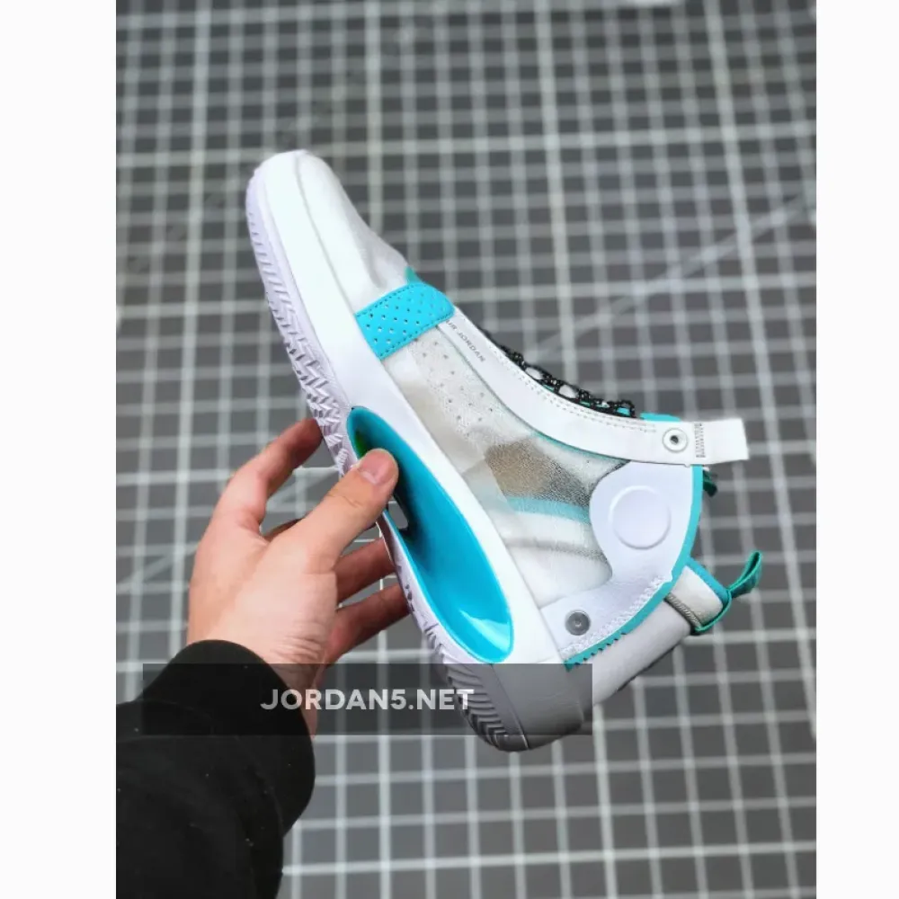 Air Jordan 34 “Snow Leopard” White/Aurora-Metallic Silver AR3240-103