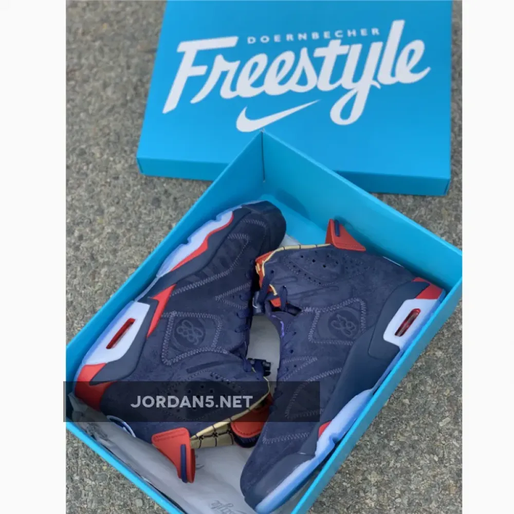 Air Jordan 6 Doernbecher Navy/White-Varsity Red-Metallic Gold CI6293-416