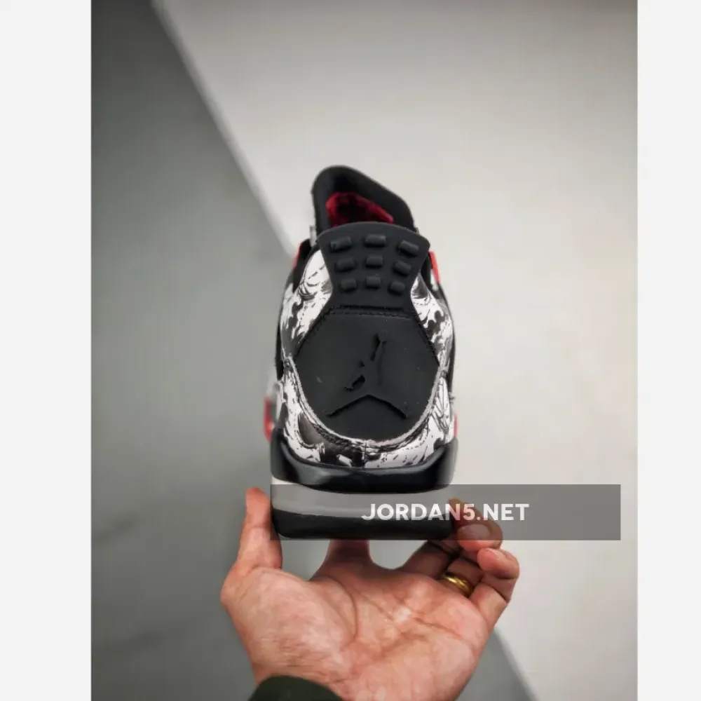 Air Jordan 4 ‘Tattoo’ Black/Fire Red-Black-White BQ0897-006