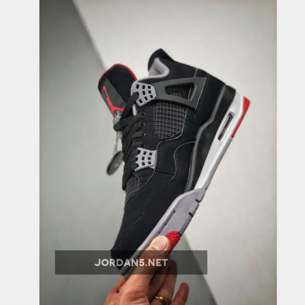 Air Jordan 4 “Bred 2019” Black/Cement Grey-Summit White-Fire Red 308497-060