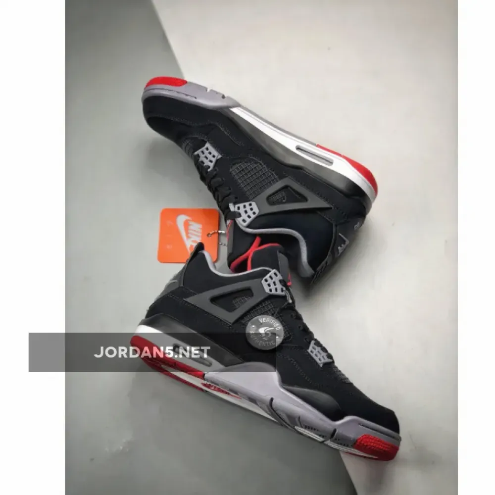 Air Jordan 4 “Bred 2019” Black/Cement Grey-Summit White-Fire Red 308497-060