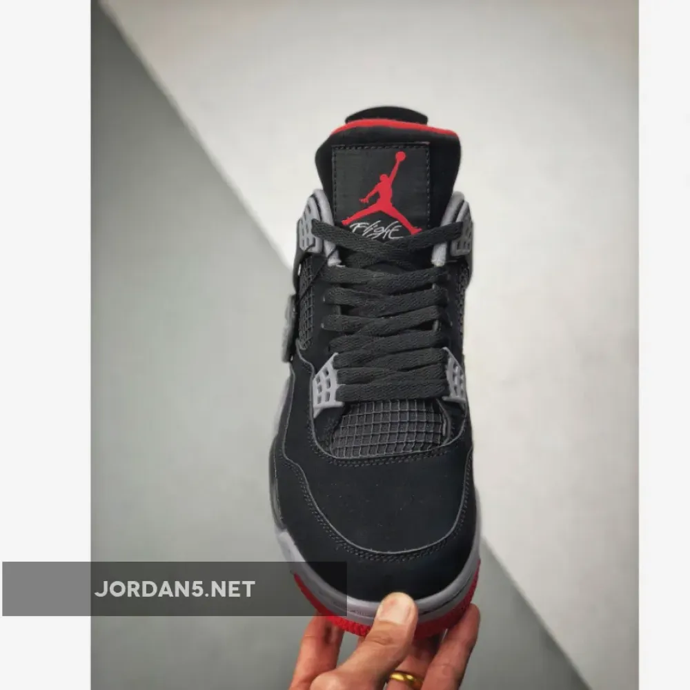 Air Jordan 4 “Bred 2019” Black/Cement Grey-Summit White-Fire Red 308497-060