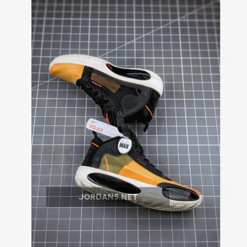 Air Jordan 34 Amber Rise/Black-Sail-Metallic Silver  AR3240-800