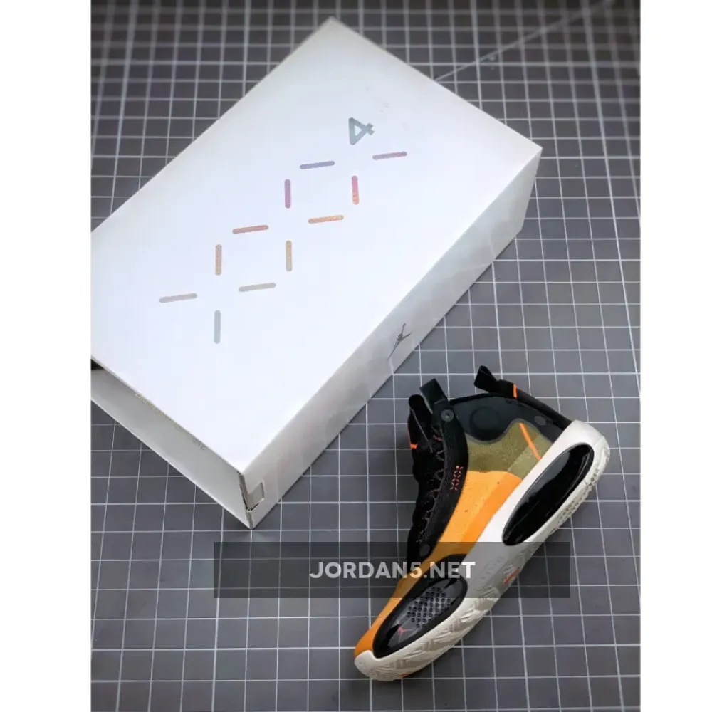 Air Jordan 34 Amber Rise/Black-Sail-Metallic Silver  AR3240-800