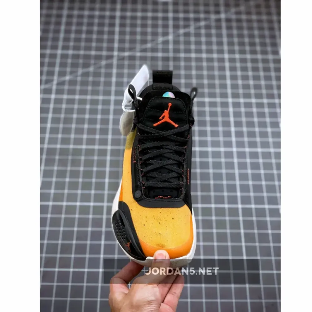 Air Jordan 34 Amber Rise/Black-Sail-Metallic Silver  AR3240-800