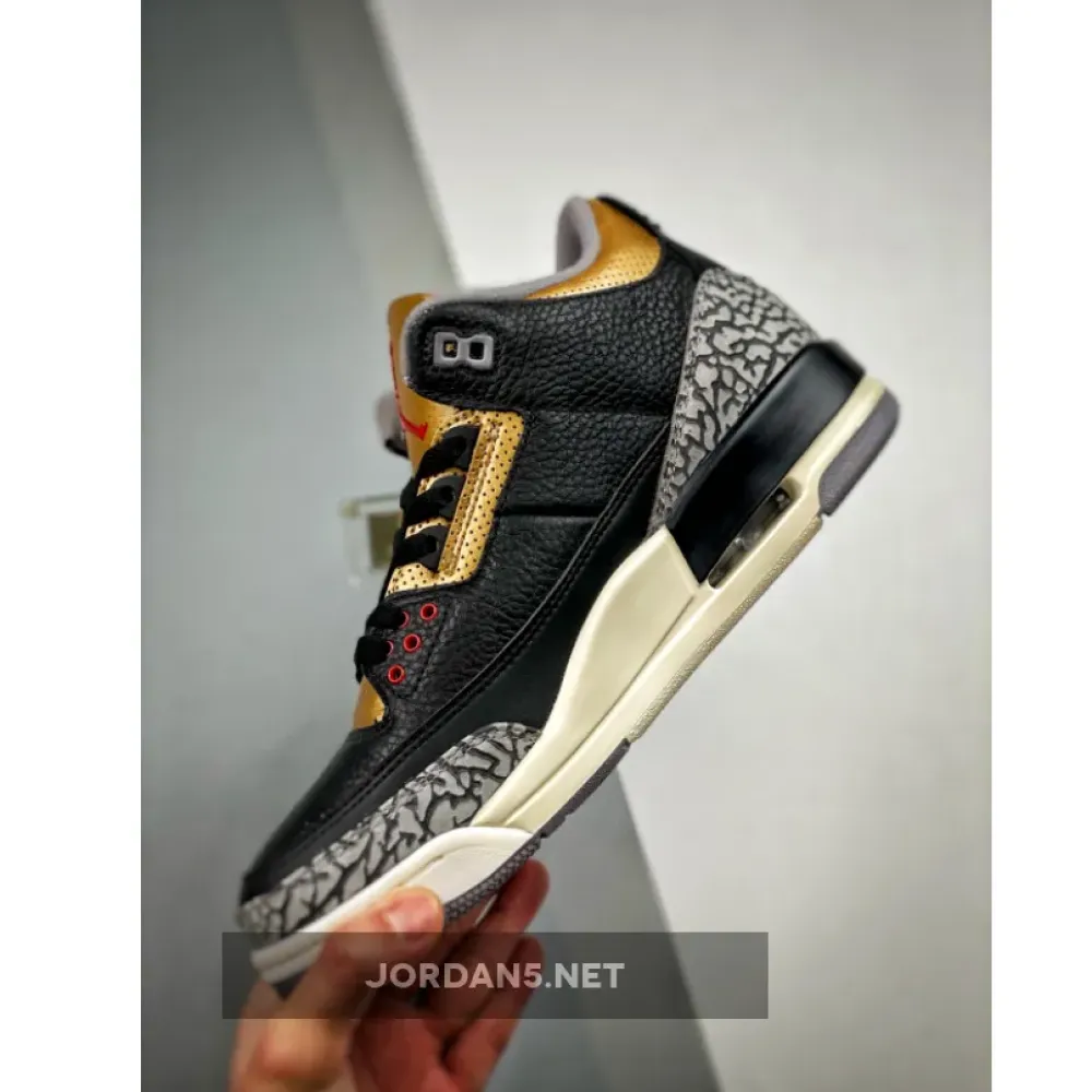 Air Jordan 3 “Black Cement Gold”  CK9246-067