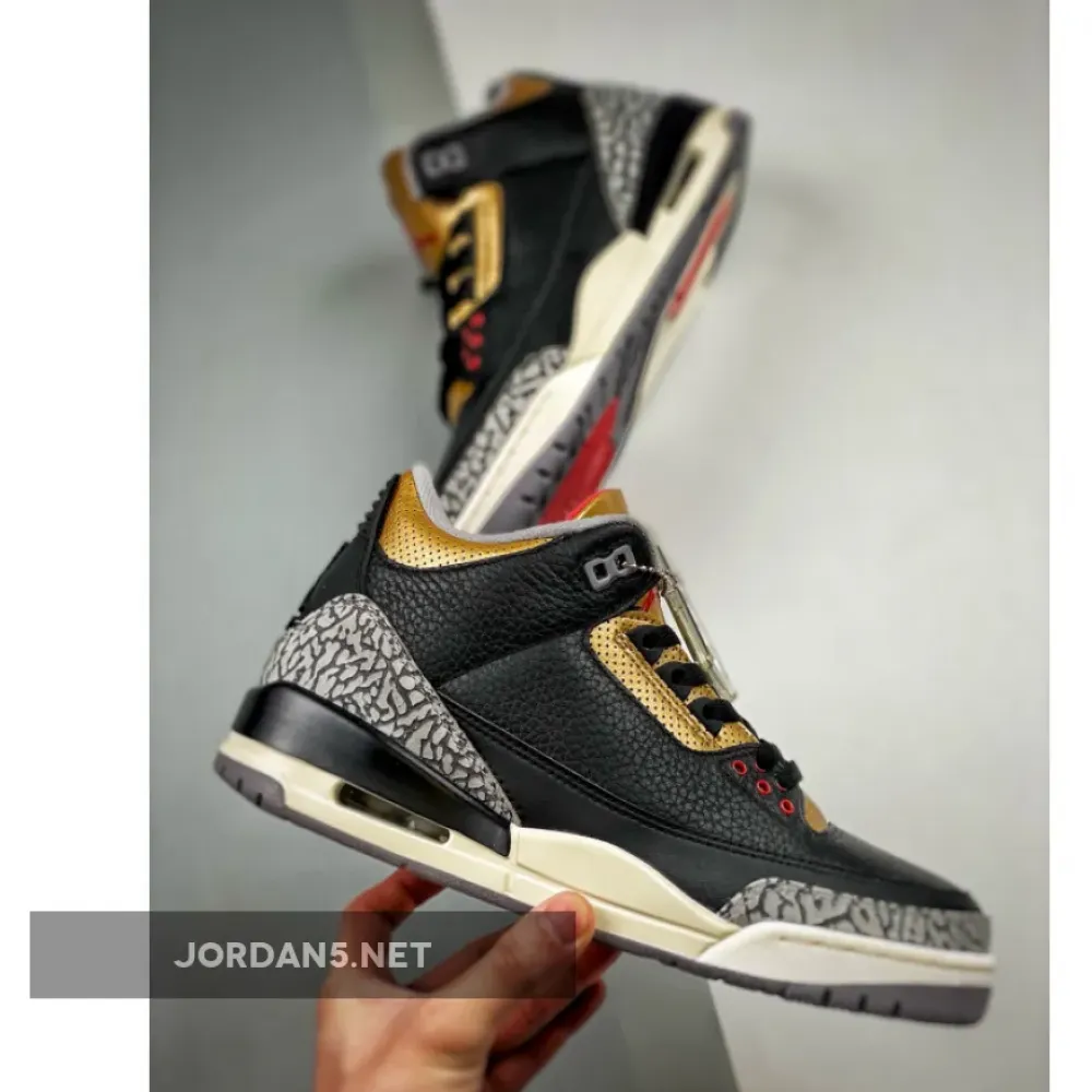 Air Jordan 3 “Black Cement Gold”  CK9246-067