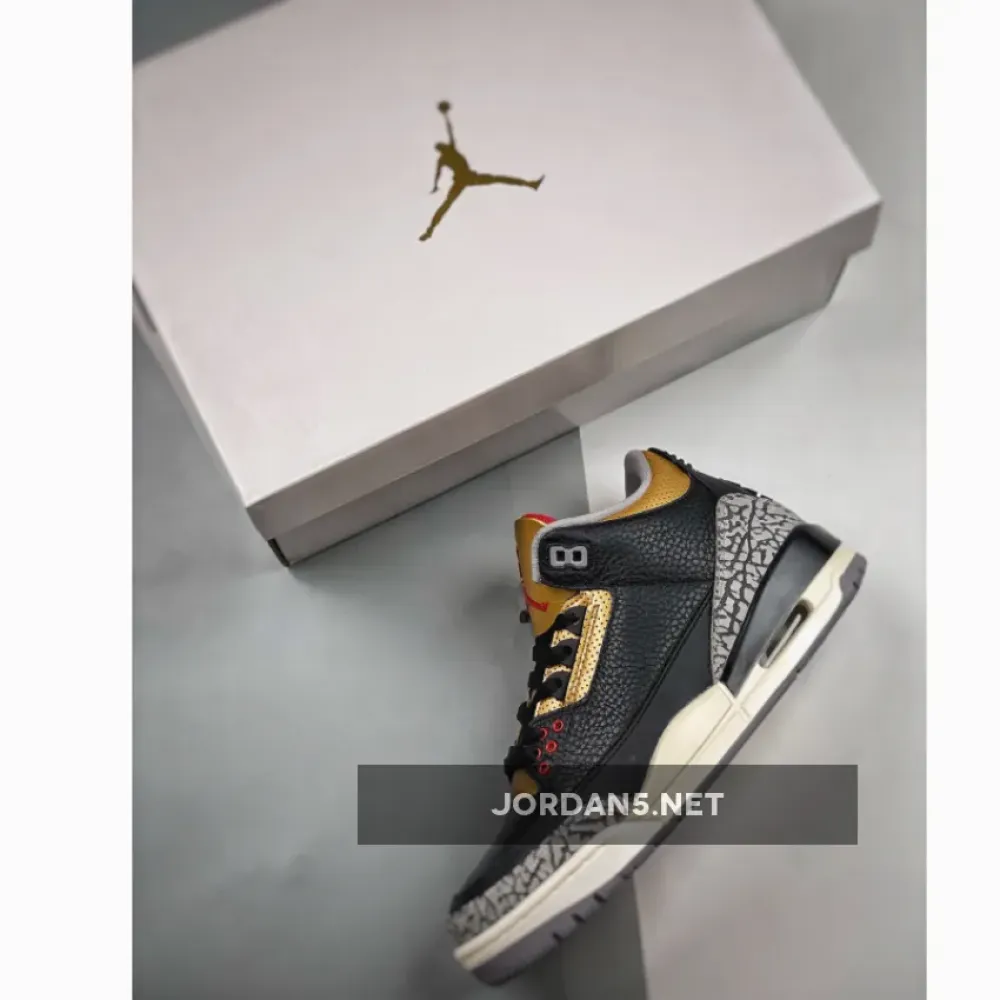 Air Jordan 3 “Black Cement Gold”  CK9246-067