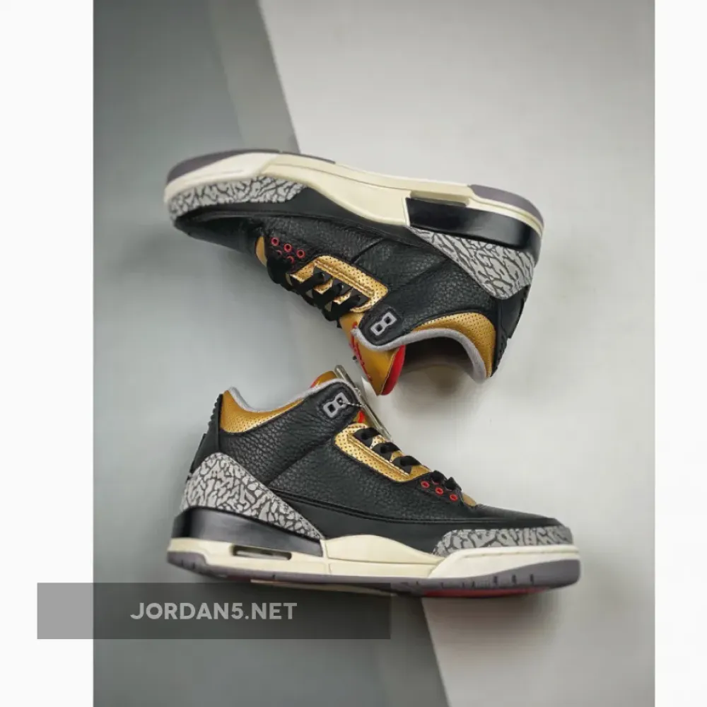 Air Jordan 3 “Black Cement Gold”  CK9246-067