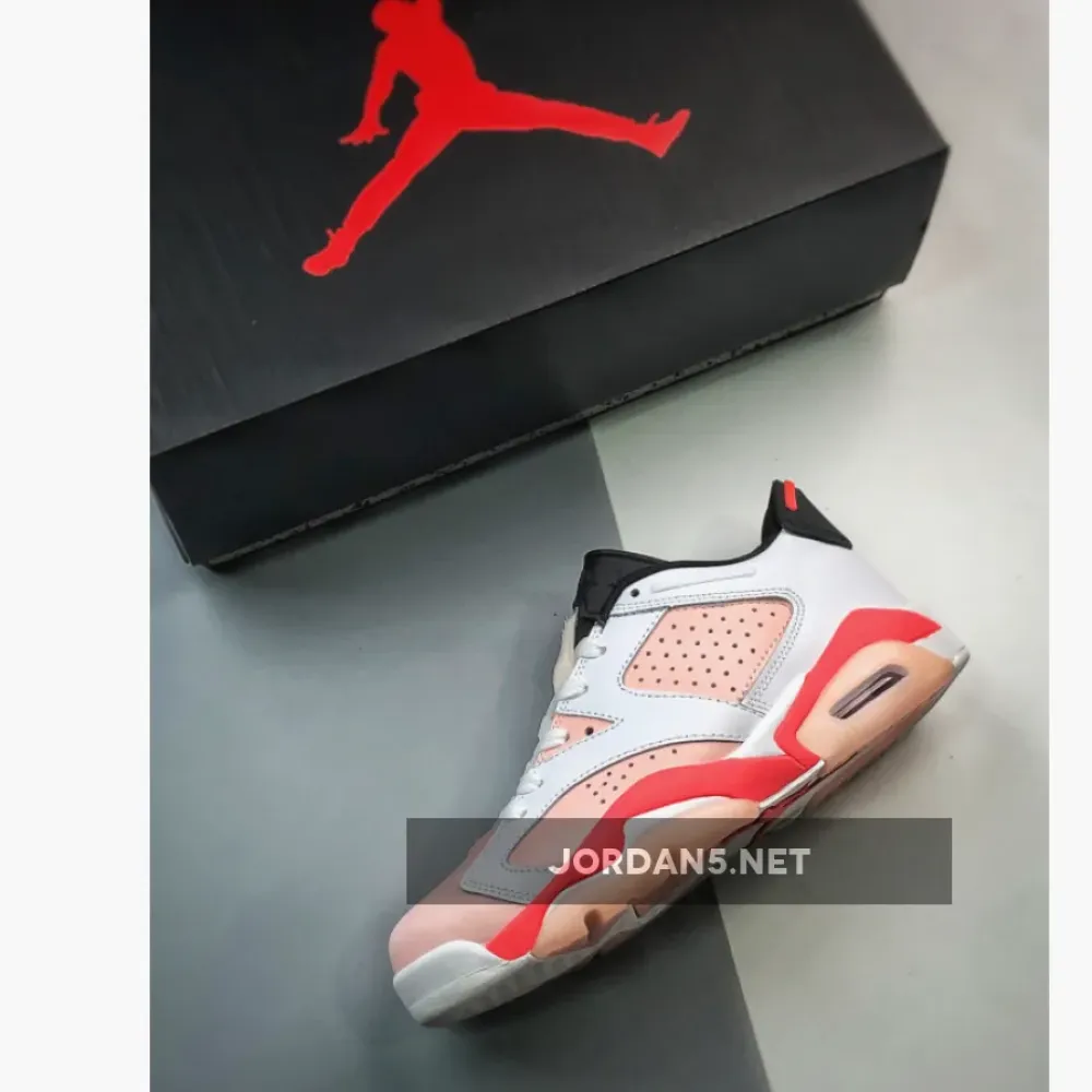 Air Jordan 6 GS White/Atmosphere-Infrared 23-Black 768878-102