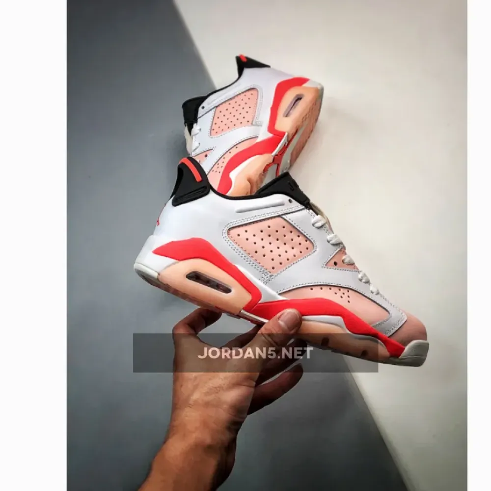 Air Jordan 6 GS White/Atmosphere-Infrared 23-Black 768878-102