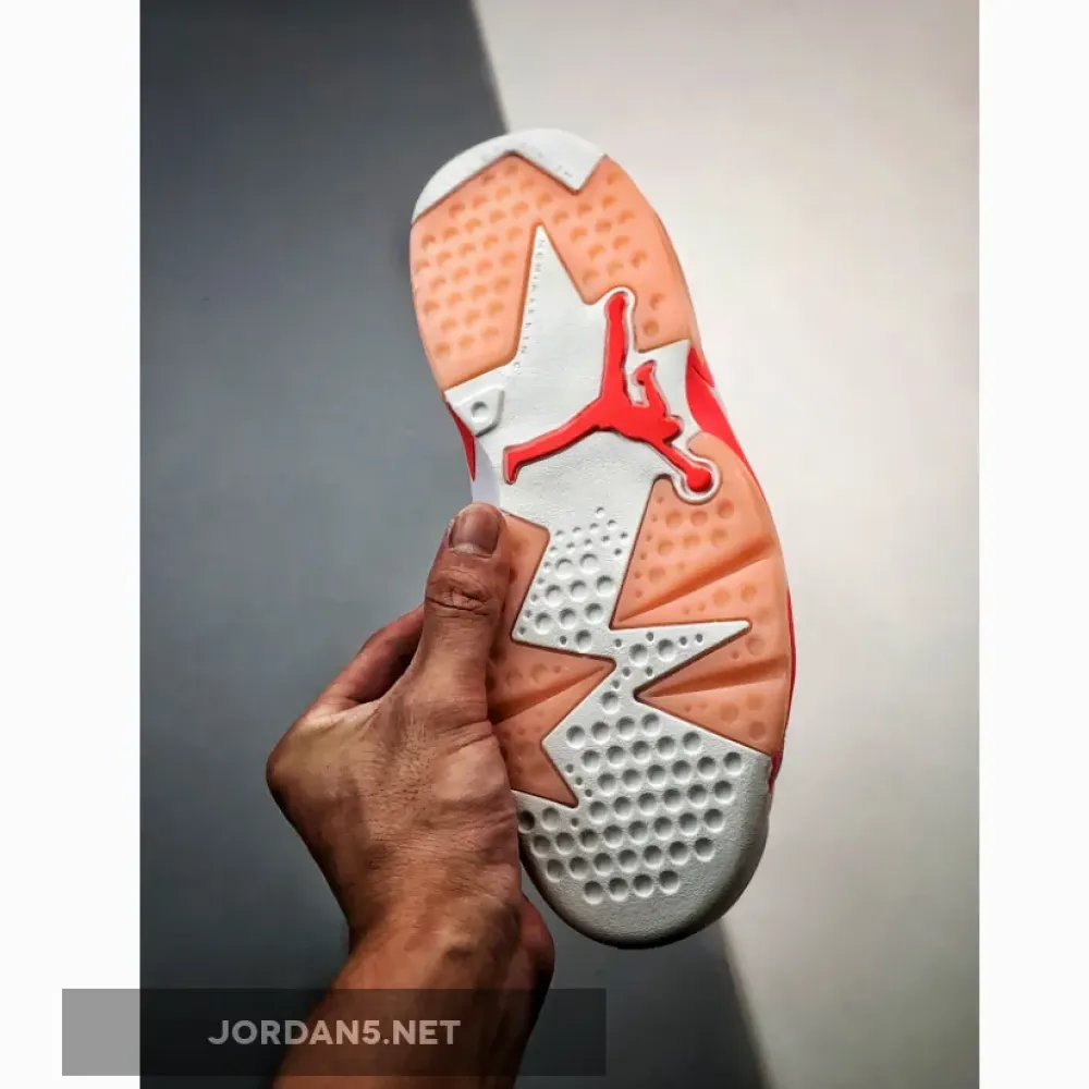 Air Jordan 6 GS White/Atmosphere-Infrared 23-Black 768878-102