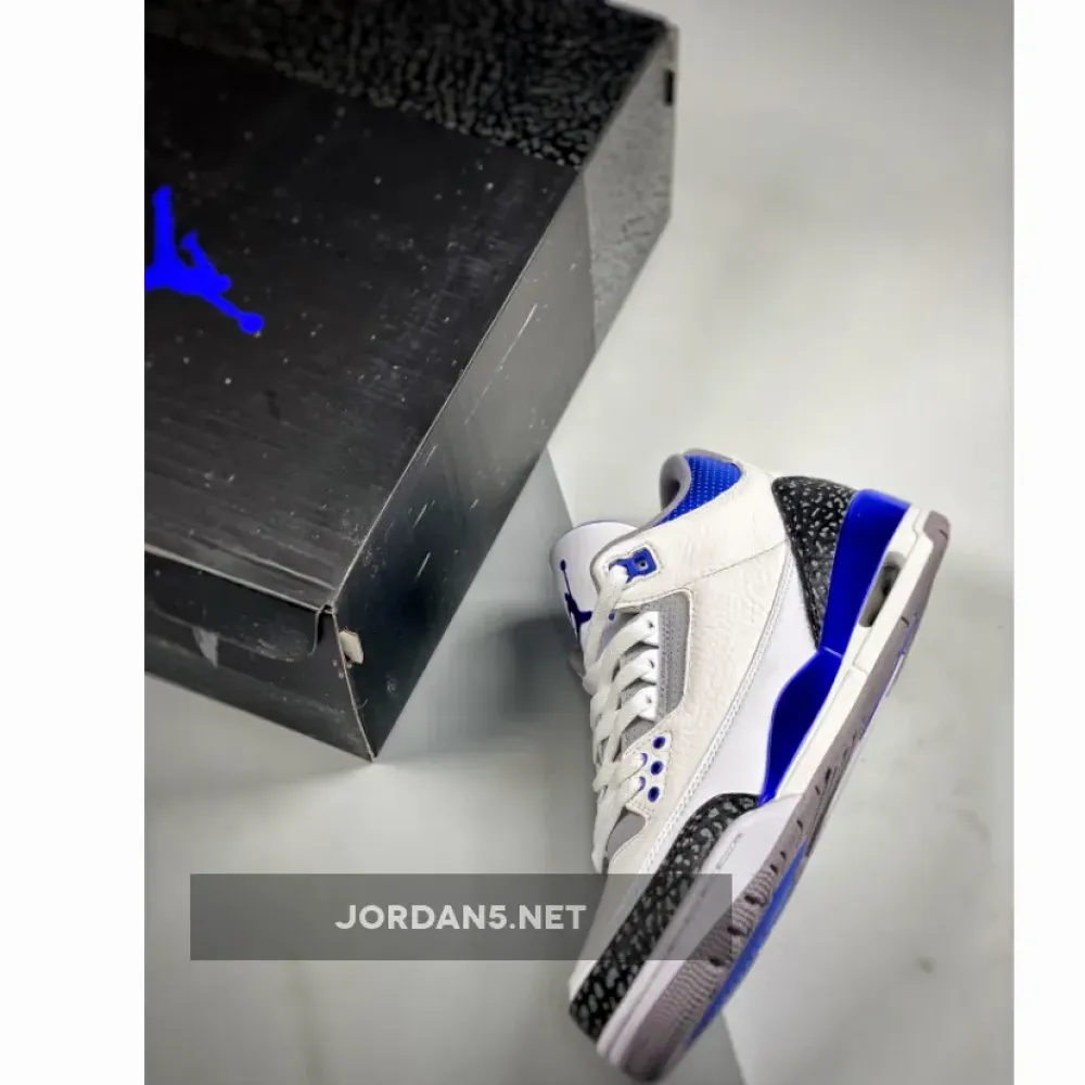 Air Jordan 3 White/Black-Cement Grey-Racer Blue CT8532-145