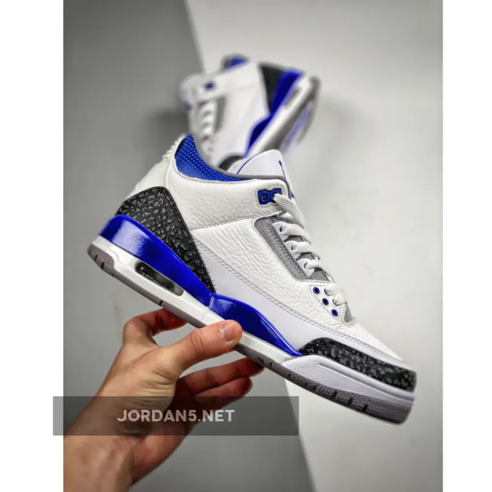 Air Jordan 3 White/Black-Cement Grey-Racer Blue CT8532-145
