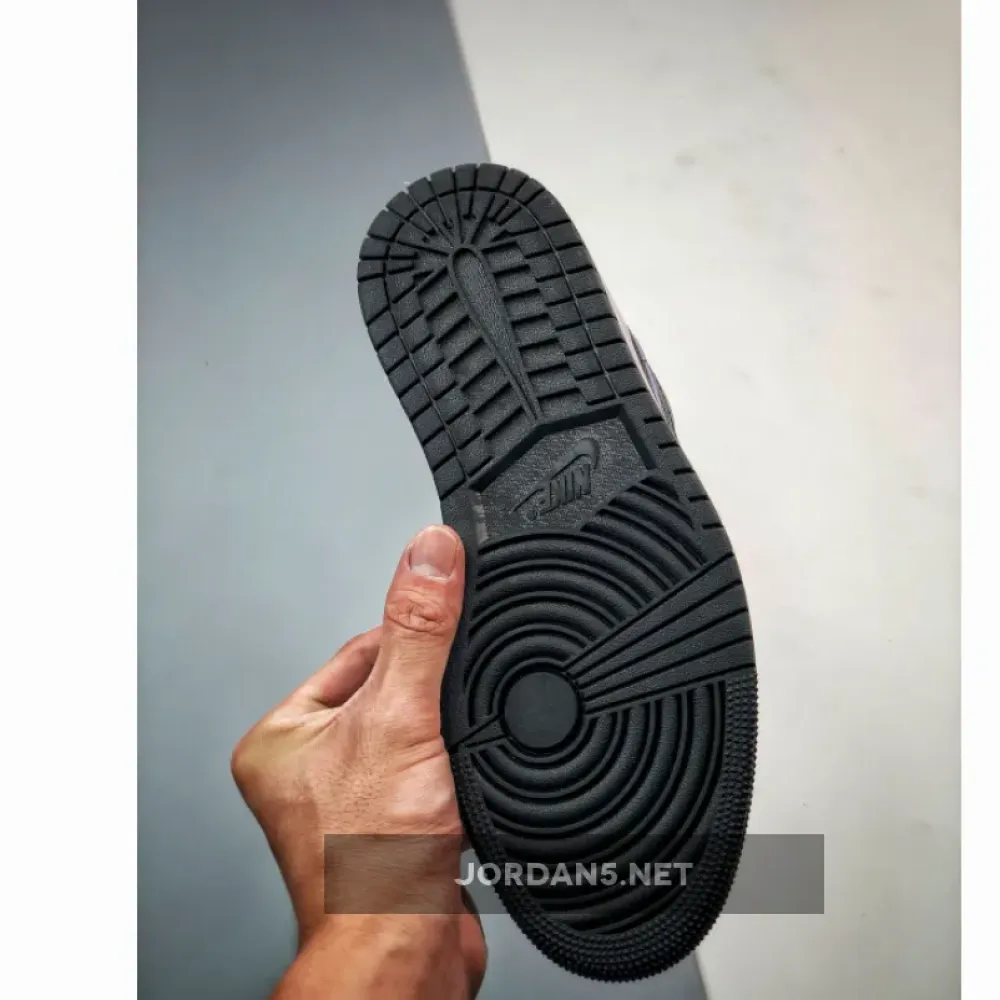 Air Jordan 1 Low Black/Dark Concord-Taxi  553558-075